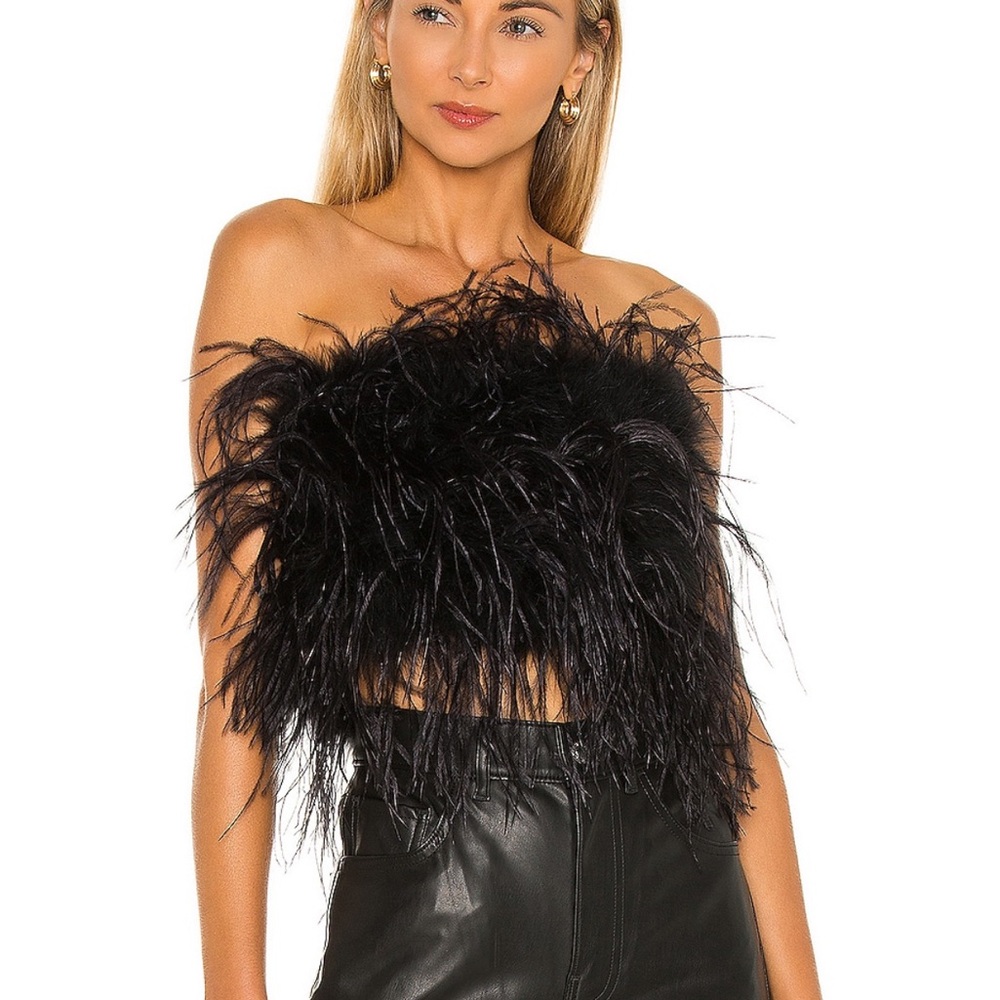 LAMARQUE Zaina top / strapless feather top